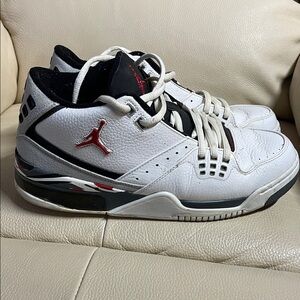 Nike Air Jordan Flight 23 sneakers in the white, black, and red colorway